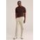 WE Fashion regular polo met textuur donkerrood