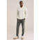 WE Fashion slim broek donkergroen