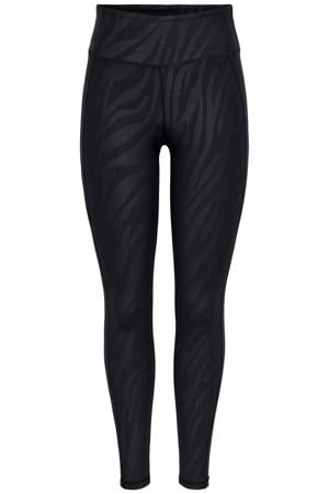 Onprya-2- Cherry sportlegging met zebraprint zwart/antraciet