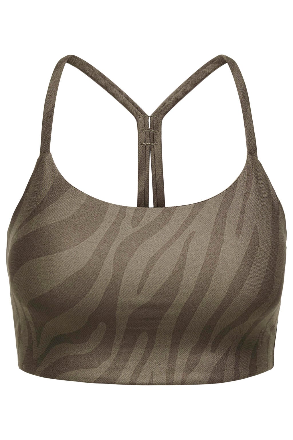 ONLY PLAY level 2 sportbh met zebraprint- groen