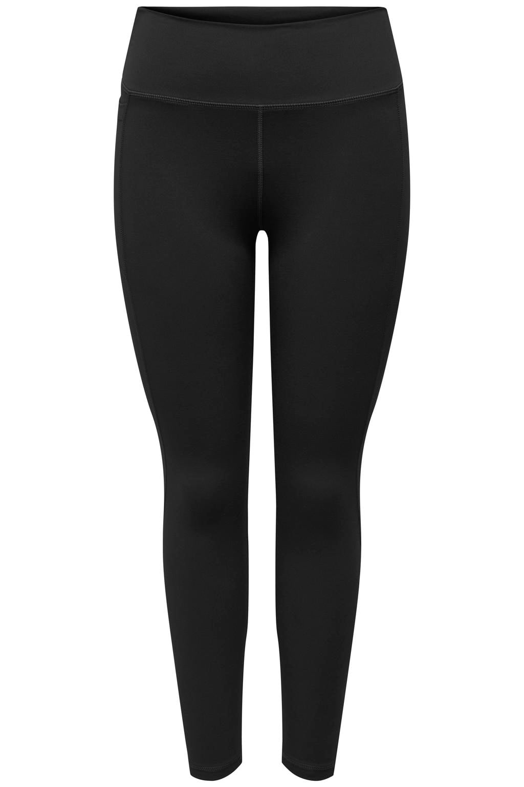 Zwarte dames ONLY PLAY sportlegging Onpjam-2-Font Hw Pck van polyester met slim fit, regular waist en effen