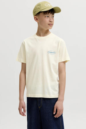 relaxed fit T-shirt met backprint - ecru