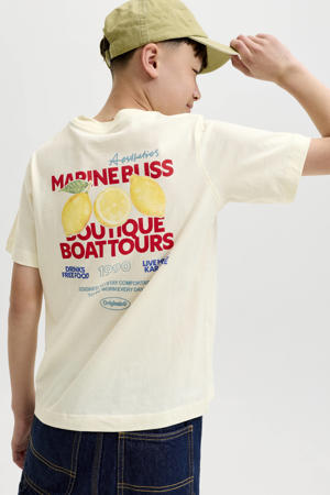 relaxed fit T-shirt met backprint - ecru