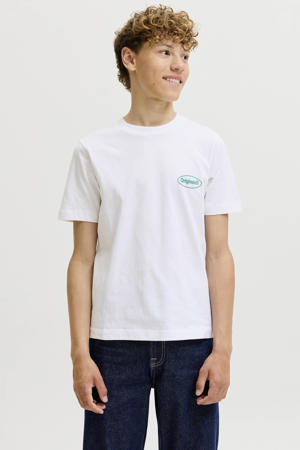 relaxed fit T-shirt met backprint - wit