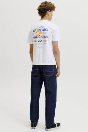 relaxed fit T-shirt met backprint - wit