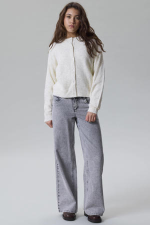 NLFBIRM wide leg jeans - grijs