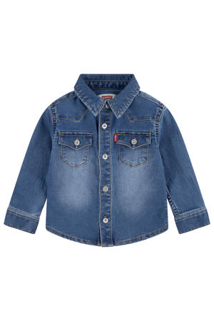 casual overhemd medium blue denim