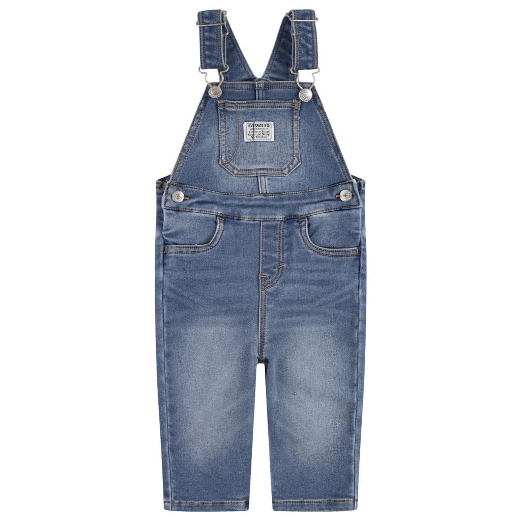 Levi's Kids tuinbroek medium blue denim
