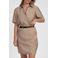 Fifth House viscose blazerjurk met plooien - beige