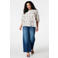 MS Mode top met stippen ecru