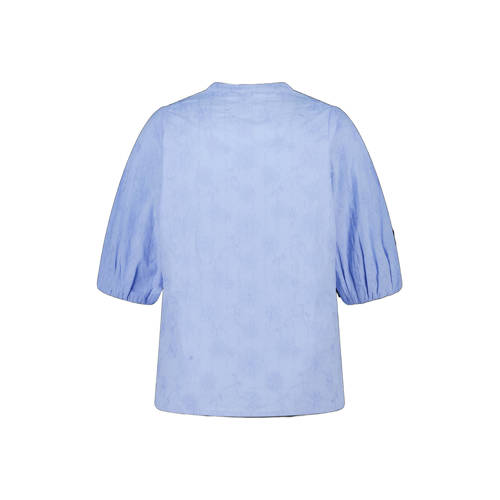 MS Mode blouse blauw broderie afbeelding