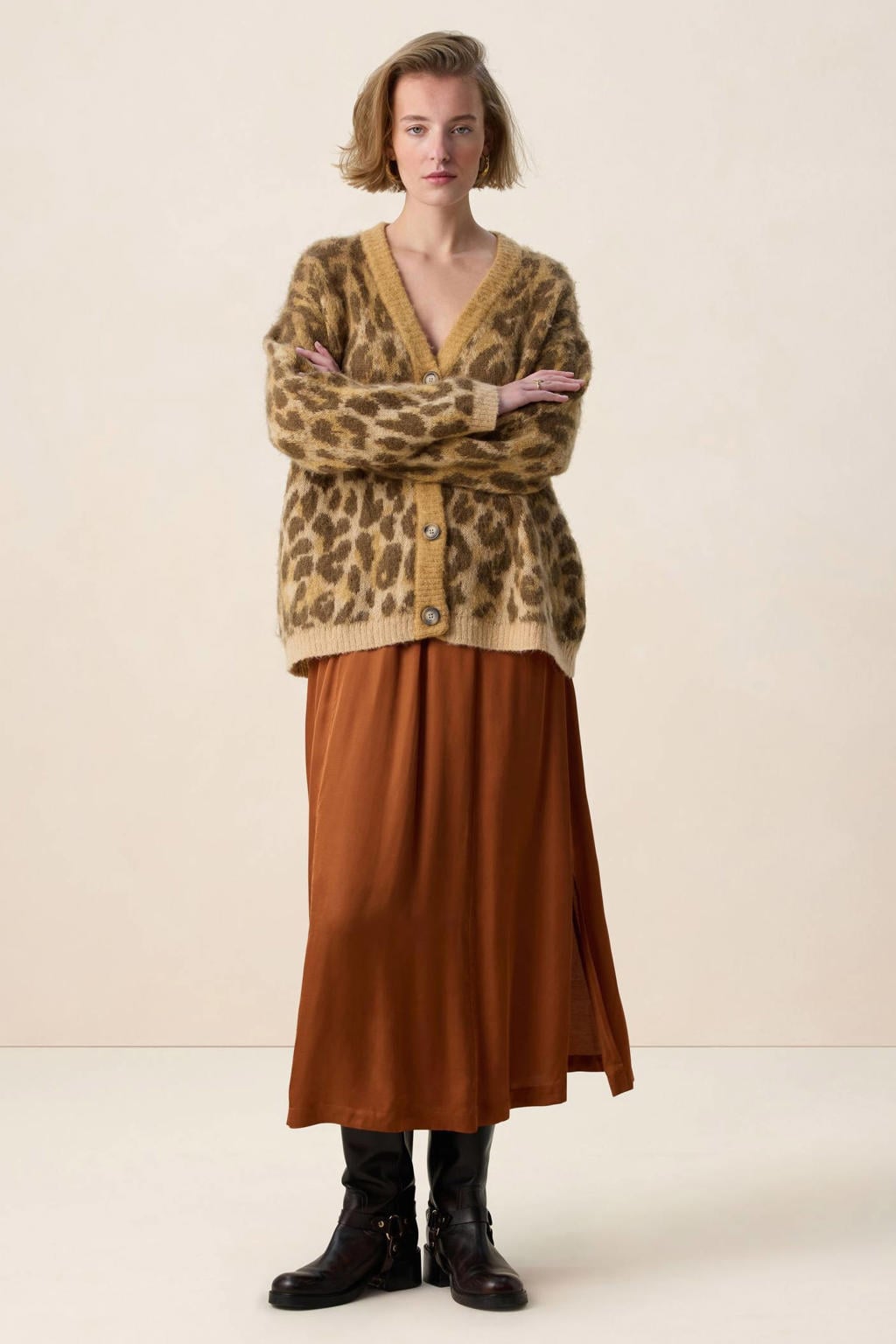 Sissy-Boy midi rok bruin