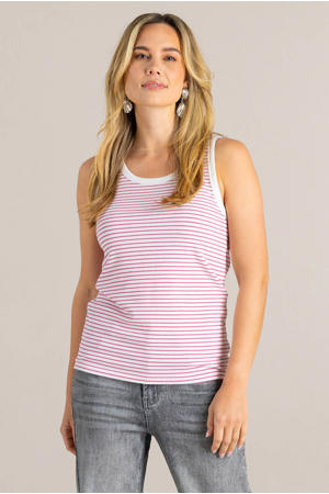 gestreepte top roze