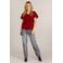 Ivy Beau top donkerrood broderie