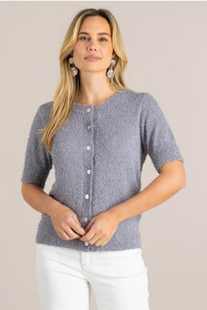 gebreid vest grijs