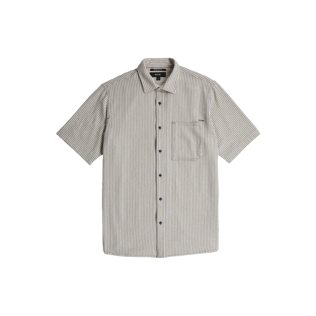 G-STAR regular fit gestreept overhemd - blauw
