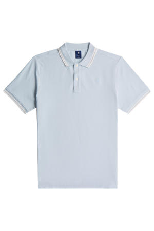 slim polo lichtblauw