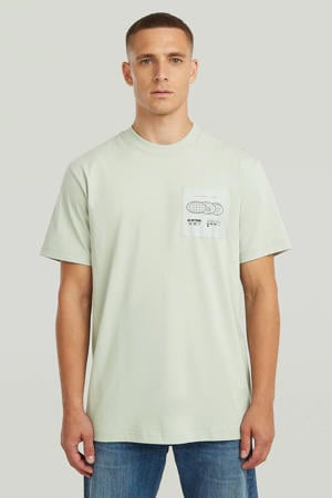 regular fit T-shirt met print - lichtgroen