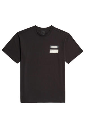regular T-shirt zwart