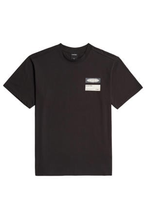 regular T-shirt zwart