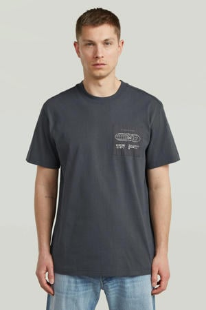 regular fit T-shirt met print - petrol