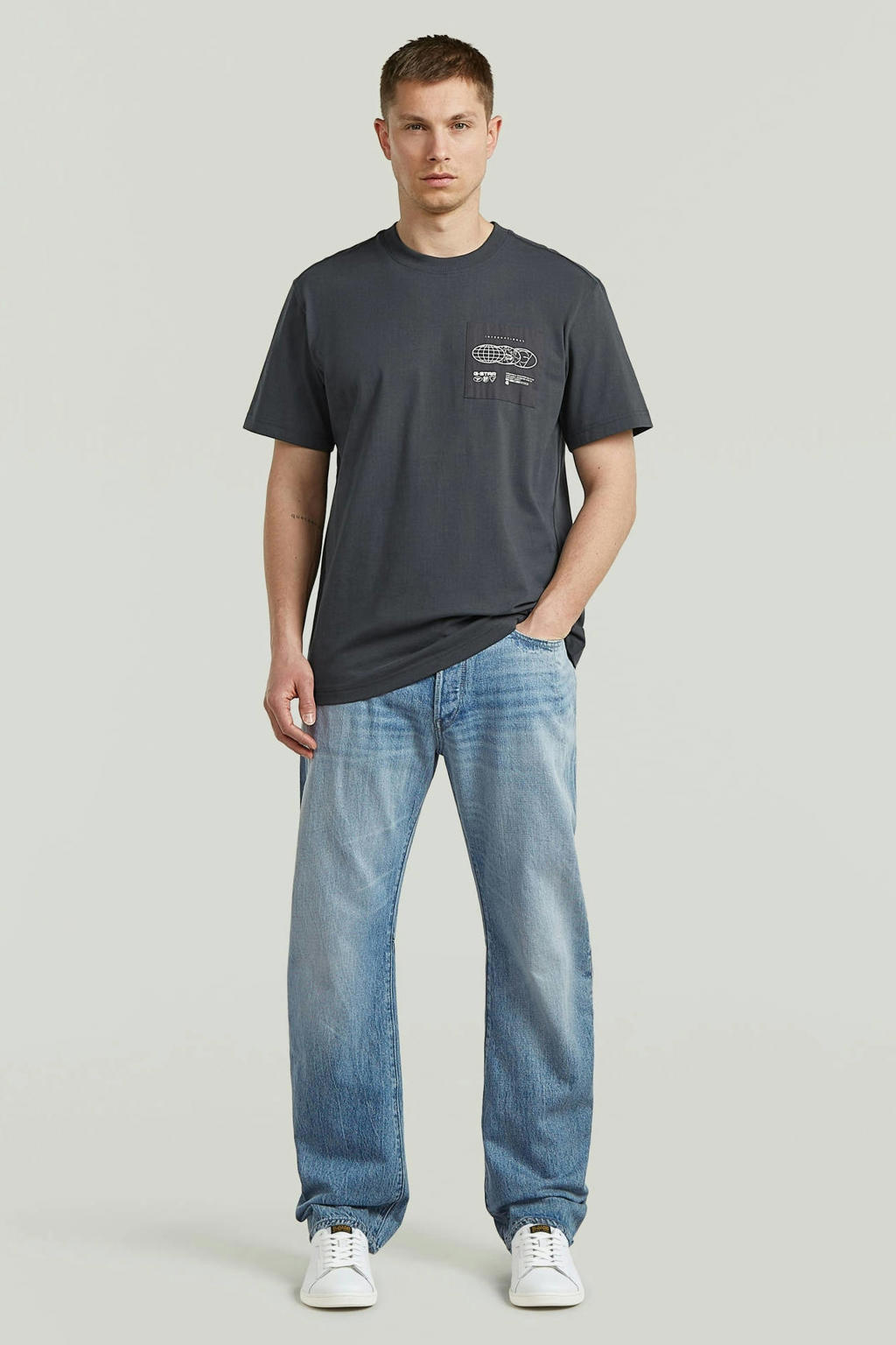 G-STAR regular fit T-shirt met print - petrol
