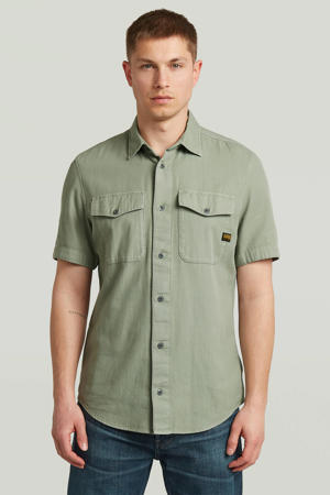 slim casual overhemd groen