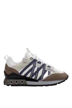 sneakers wit/bruin