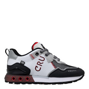 leren sneakers wit/rood/zwart