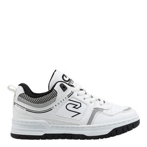 leren sneakers wit/zwart