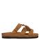 Poelman suède slippers cognac
