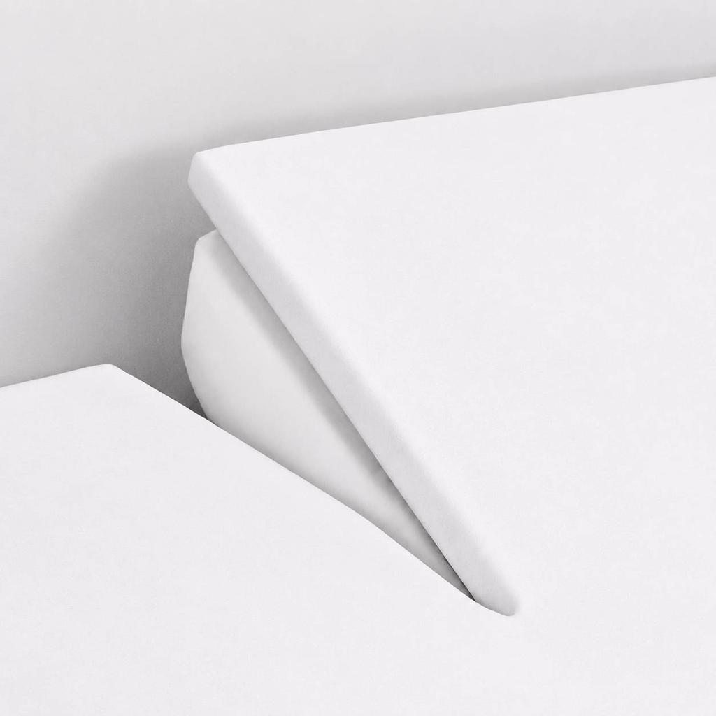 NOUS Living katoenen hoeslaken splittopper - wit
