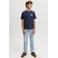 JACK & JONES JUNIOR T-shirt met backprint - donkerblauw