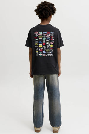 T-shirt met backprint - zwart