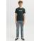 JACK & JONES JUNIOR rechtvallend T-shirt met logo - petrol