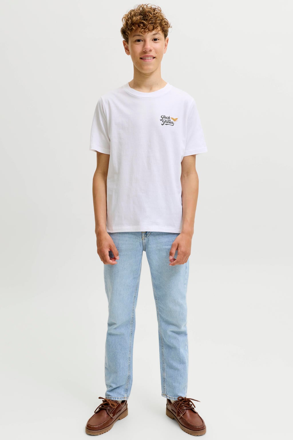 JACK & JONES JUNIOR T-shirt met backprint - wit