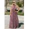 Bolina Island maxi jurk met panterprint roze