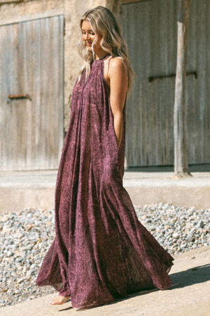 maxi jurk roze