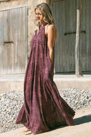 maxi jurk roze