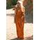 Bolina Island maxi jurk met panterprint oranje