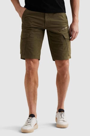 tapered cargo short donkergroen