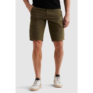 tapered cargo short donkergroen