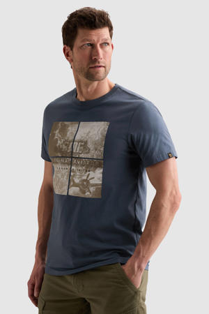 regular T-shirt blauw