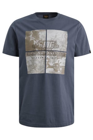 regular T-shirt blauw