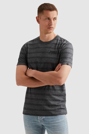 regular gestreept T-shirt grijs