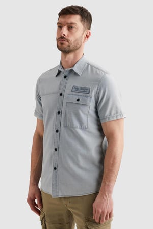regular casual overhemd lichtblauw