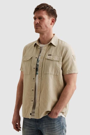 regular casual overhemd beige
