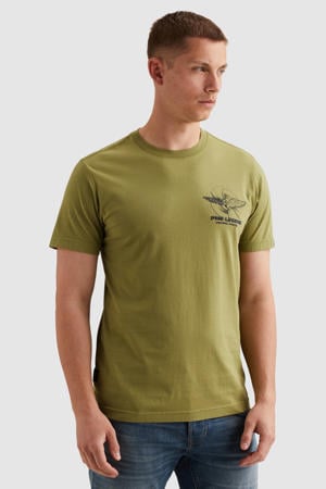 regular fit T-shirt met print - mosgroen