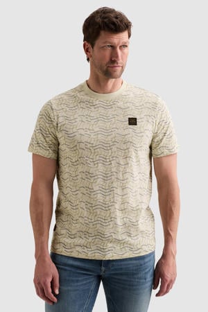 regular fit T-shirt met print - ecru