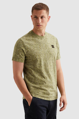 regular fit T-shirt met print - mosgroen